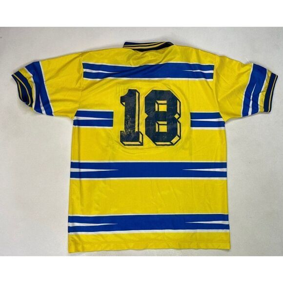VINTAGE Calvo Parma AC 18 Jersey Men XL Soccer Futbol Yellow Parmalat - Picture 5 of 8